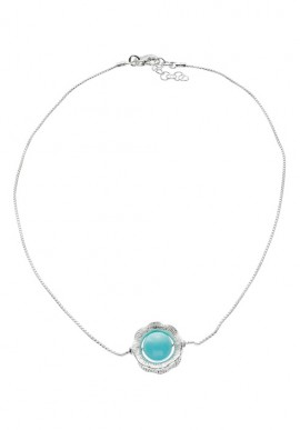 Silver Necklace with stone "Capri"